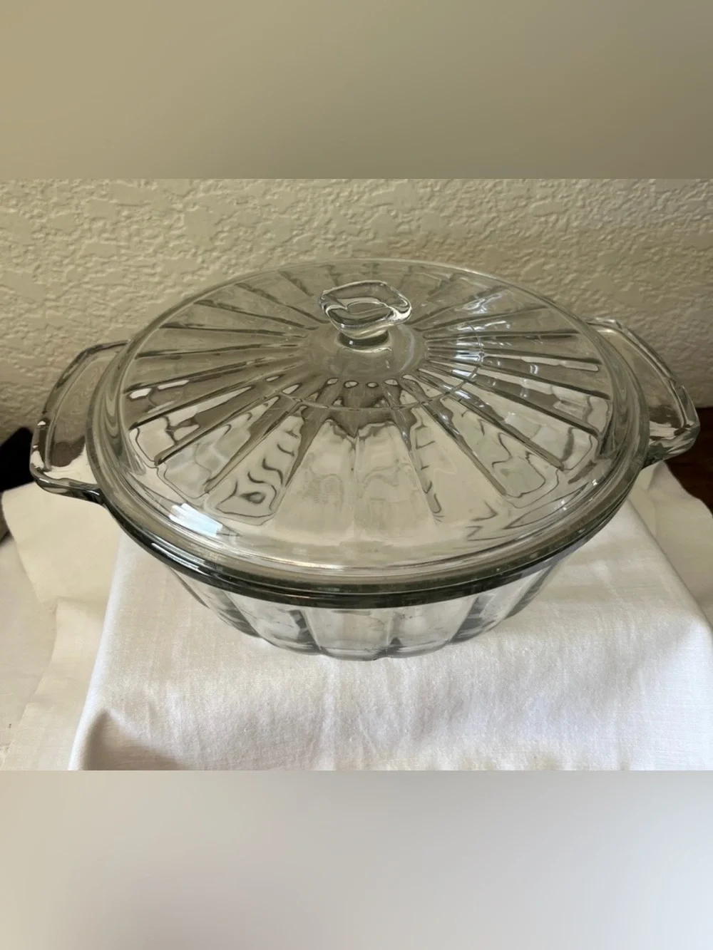 Anchor Hocking 2 Qt Glass Covered Casserole Dish w/ Lid | USA Vintage Bakeware